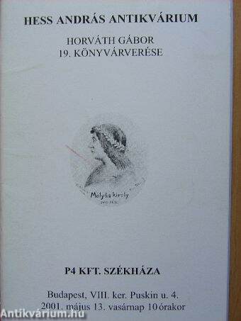 Hess András Antikvárium - Horváth Gábor 19. könyvárverése