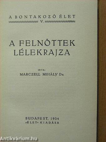 A felnőttek lélekrajza