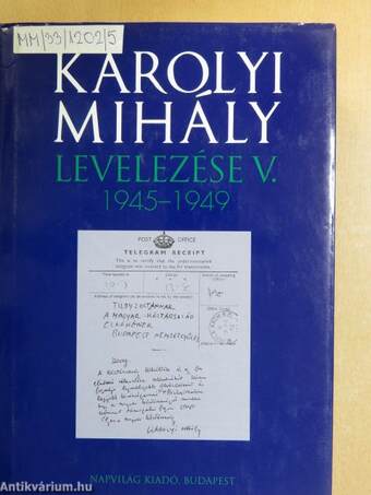 Károlyi Mihály levelezése V.