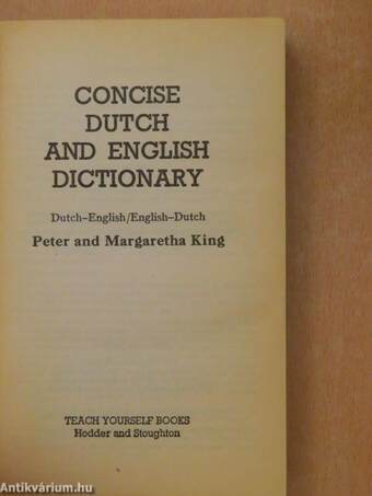 Concise Dutch and English Dictionary