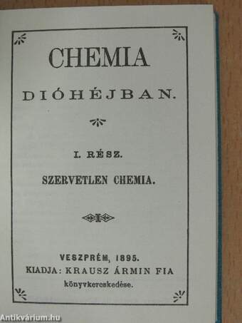 Chemia dióhéjban I. (minikönyv)