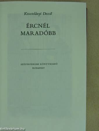 Ércnél maradóbb