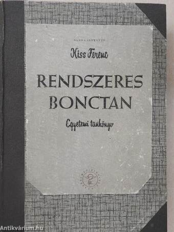 Rendszeres bonctan