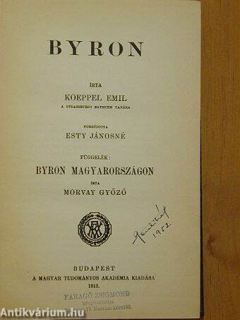 Byron/Byron Magyarországon