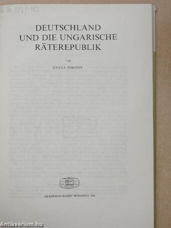 Deutschland und die Ungarische Räterepublik