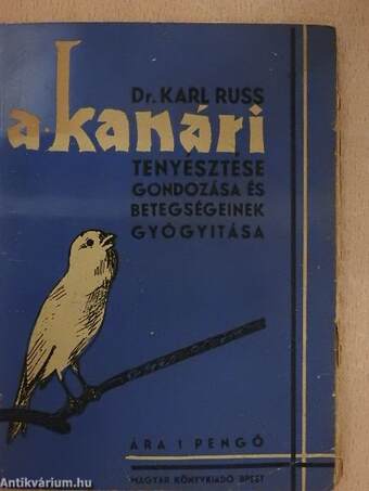 A kanári gondozása, tenyésztése és betegségeinek gyógyitása