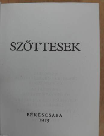 Szőttesek (minikönyv)