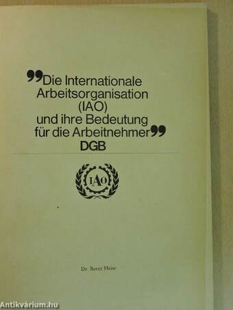 "Die Internationale Arbeitsorganisation (IAO) und ihre Bedeutung für die Arbeitnehmer"