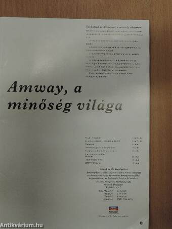 Amway, a minőség világa