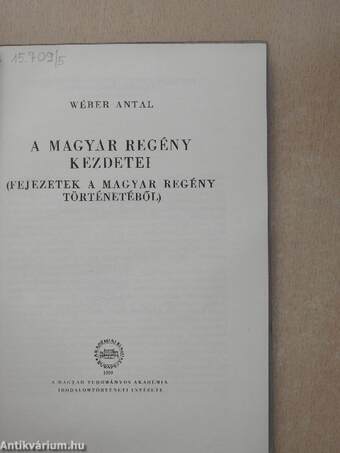 A magyar regény kezdetei