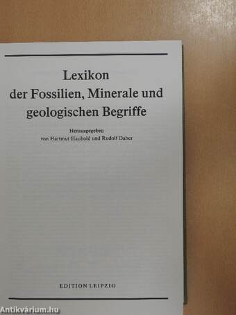 Lexikon der Fossilien, Minerale und geologischen Begriffe