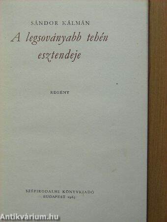 A legsoványabb tehén esztendeje