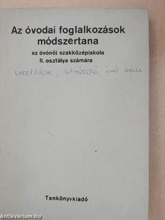 Az óvodai foglalkozások módszertana II.