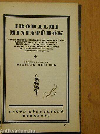 Irodalmi miniatürök I.