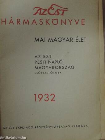 Az Est hármaskönyve 1932.