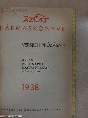 Az Est hármaskönyve 1938.