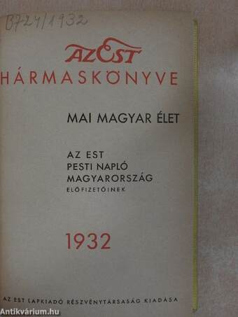 Az Est hármaskönyve 1932.