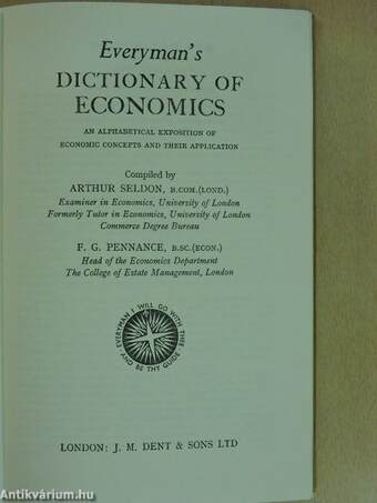 Everyman's Dictionary of Economics