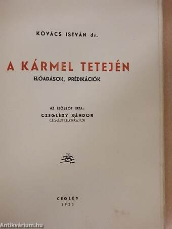 A Kármel tetején