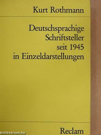 Deutschsprachige Schriftsteller seit 1945 in Einzeldarstellungen