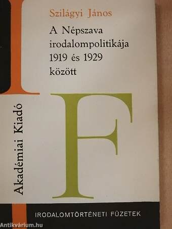 A Népszava irodalompolitikája 1919 és 1929 között