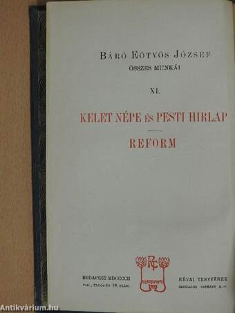 Kelet népe és Pesti hirlap/Reform