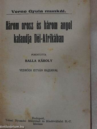 Három orosz és három angol kalandja Dél-Afrikában