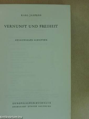 Vernunft und Freiheit