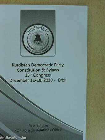 Kurdistan Democratic Party Constitution & Bylaws