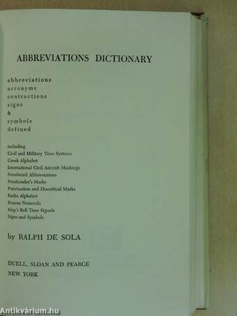 Abbreviations Dictionary