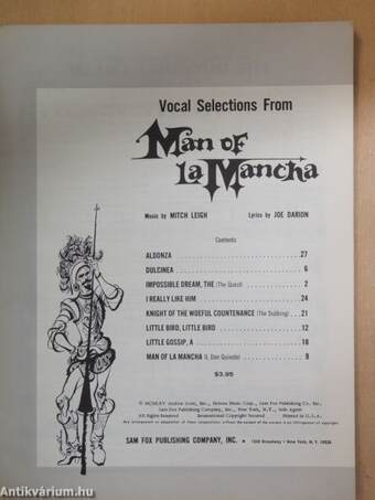 Vocal Selections from Man of La Mancha