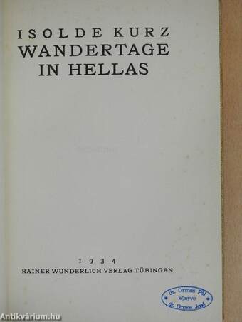 Wandertage in Hellas