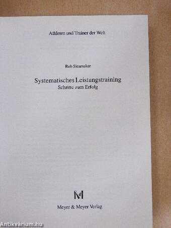 Systematisches Leistungstraining