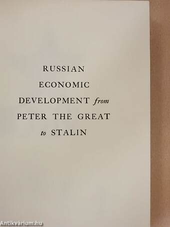 Russian economic development from Peter the great to Stalin