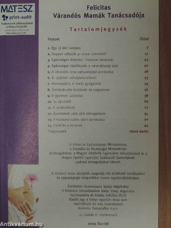 Várandós Mamák Tanácsadója 2009 ősz-tél