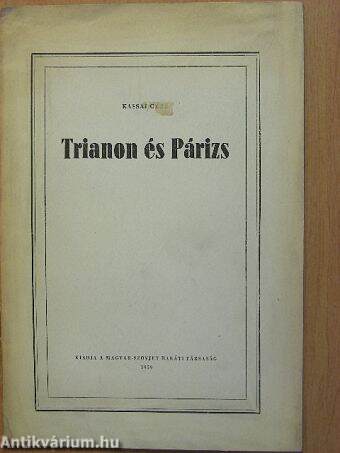 Trianon és Párizs