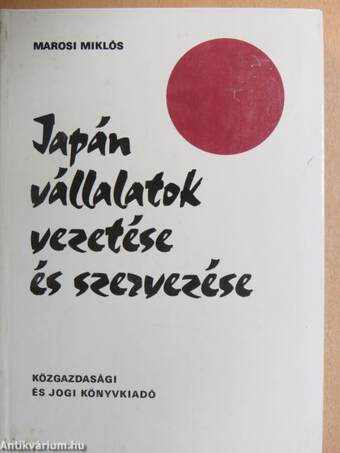 Japán vállalatok vezetése és szervezése