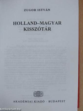 Holland-magyar szótár