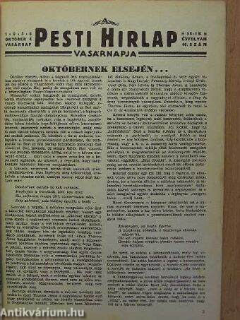 A Pesti Hirlap Vasárnapja 1936. október 4.