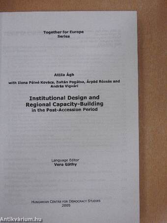 Institutional Design and Regional Capacity-Building in the Post-Accession Period