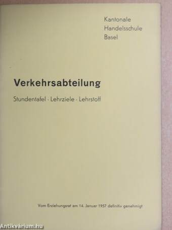 Kantonale Handelsschule Basel Verkehrsabteilung