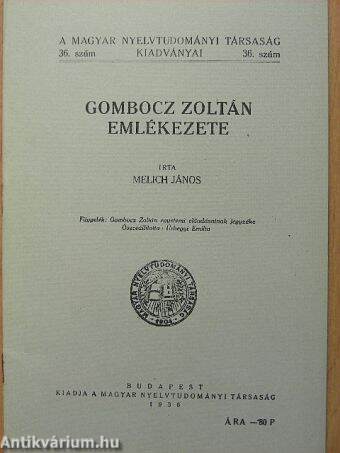 Gombocz Zoltán emlékezete