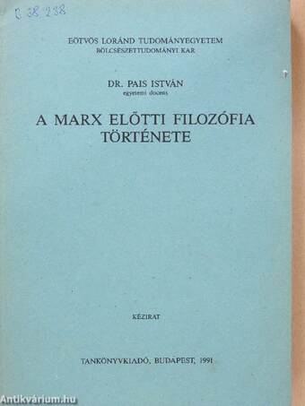 A Marx előtti filozófia története