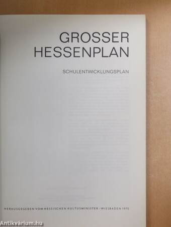 Grosser Hessenplan Schulentwicklungsplan