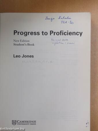 Progress to Proficiency - Student's Book