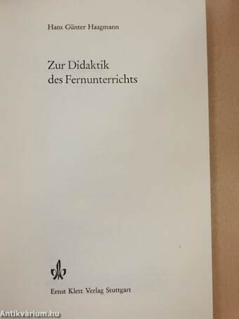 Zur Didaktik des Fernunterrichts