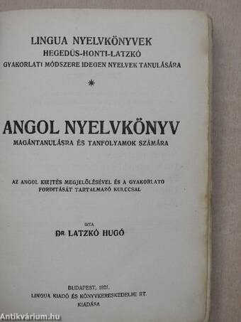 Angol nyelvkönyv