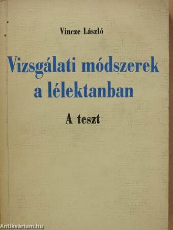 Vizsgálati módszerek a lélektanban