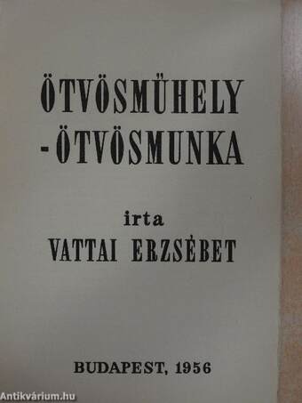 Ötvösműhely-ötvösmunka