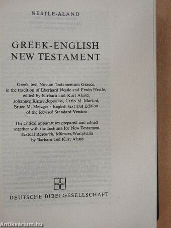 Greek-English New Testament